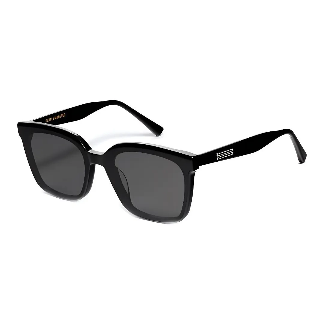 GENTLE MONSTER Plate Frame Square Sunglasses Unisex Black