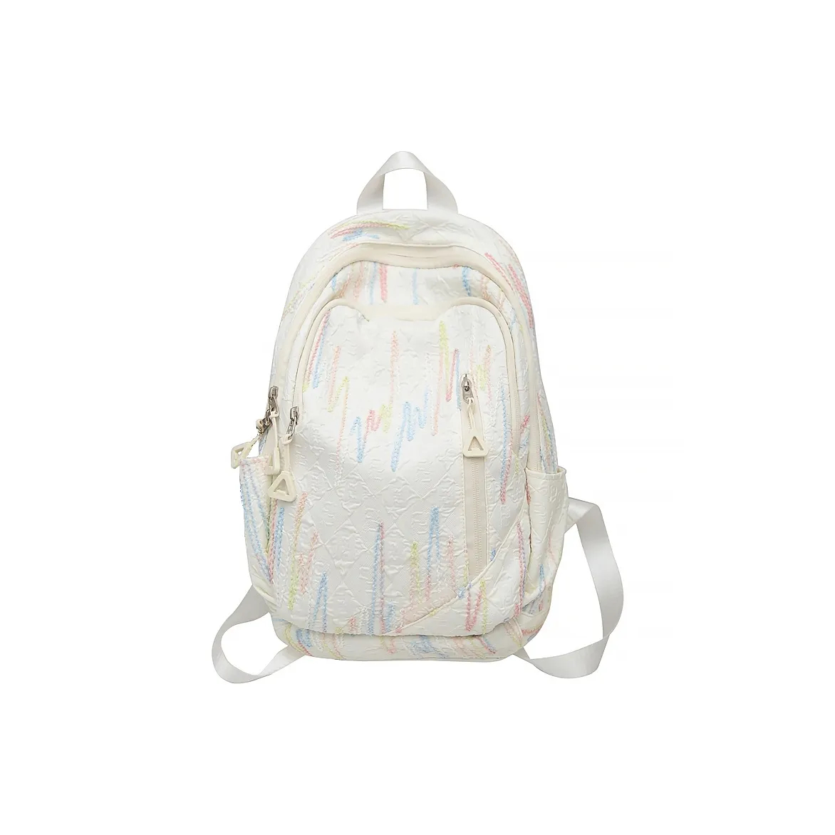 BAODIDAISHU Nylon Backpack Regular Women's White Black Blue Pink
