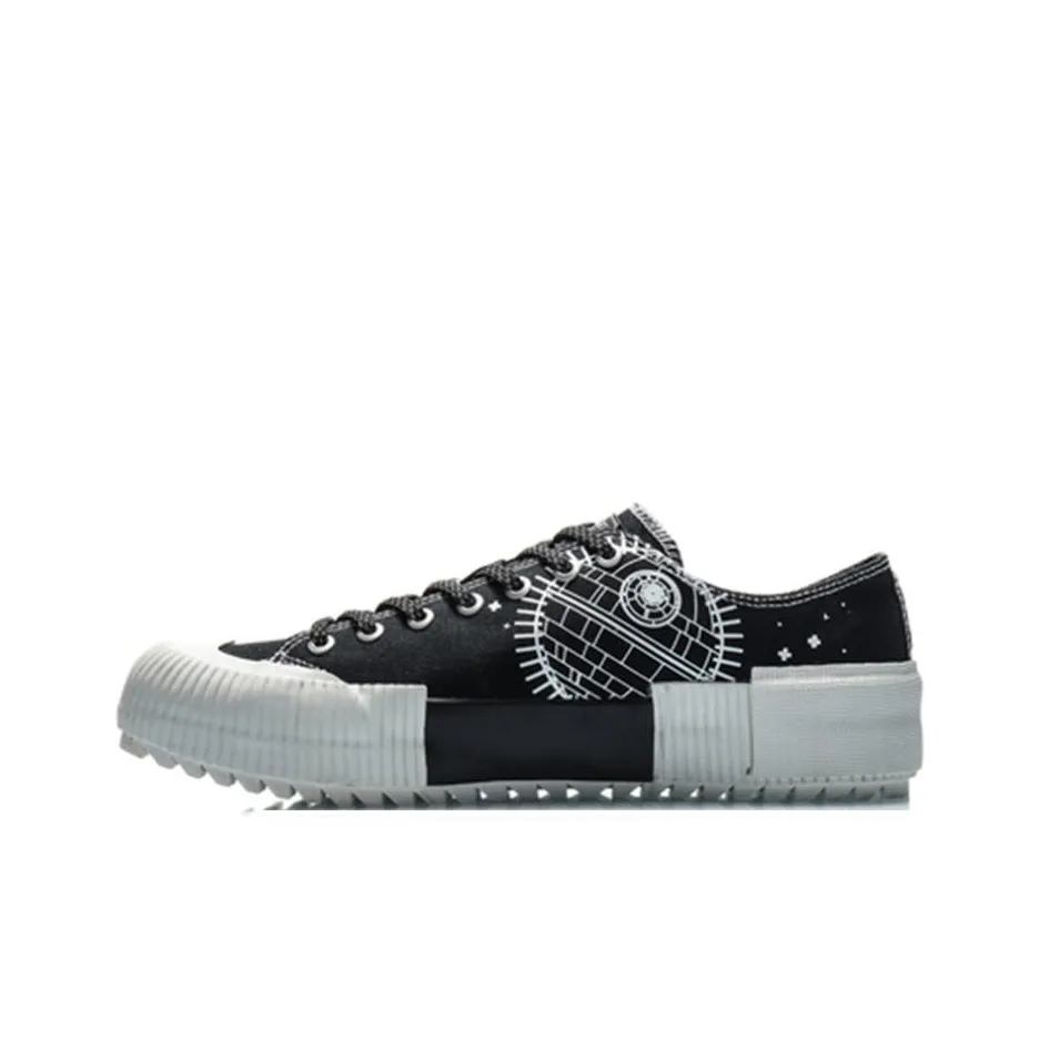 LiNing Elite Покрытие Slip-Resistant Abrasion-Resistant Легкий Низкий Топ Скейтборд Кроссовки Мужские Черные