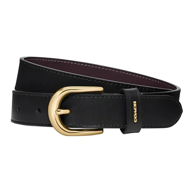 COACH Ремни из коровьей кожи женские черные ширина 2,5 см