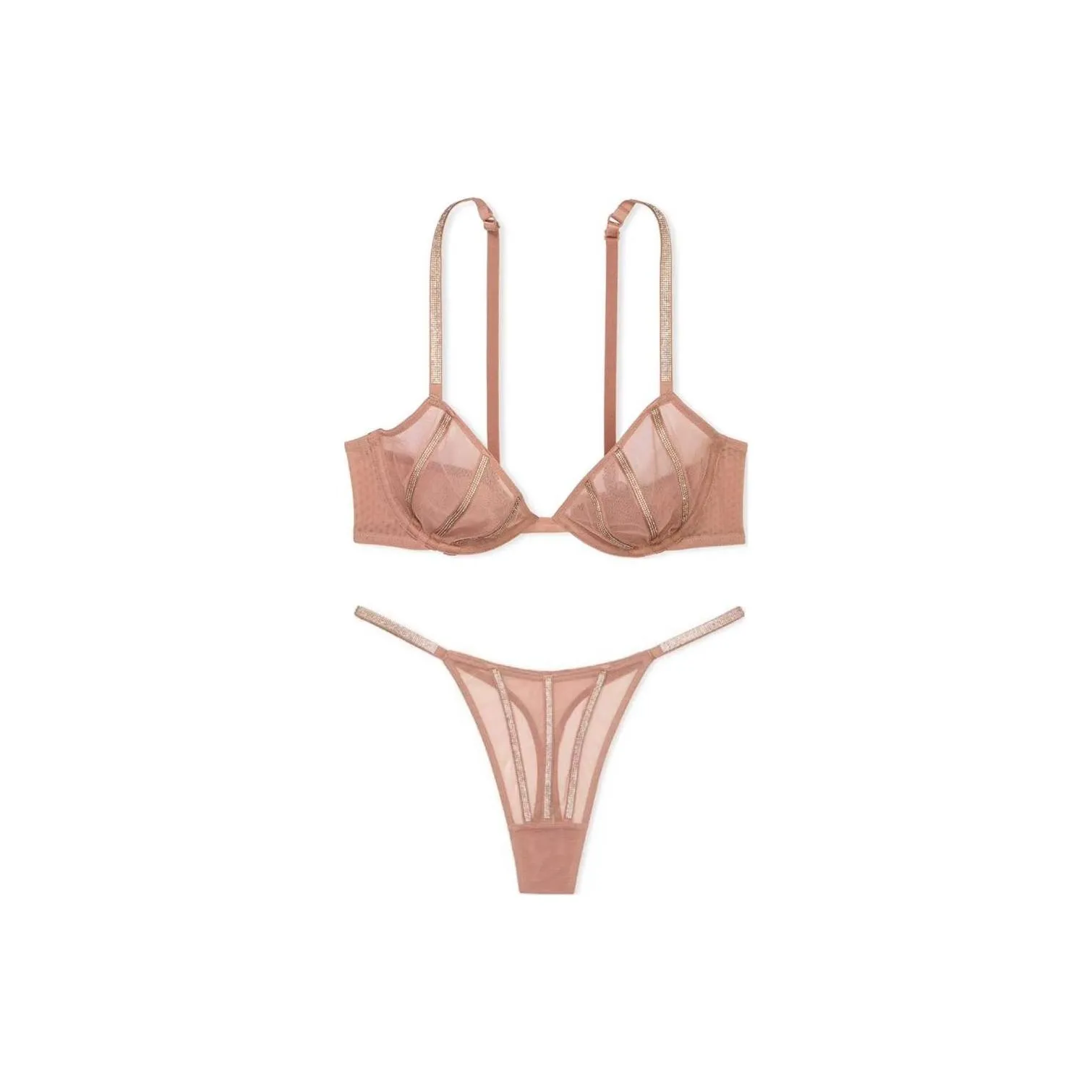 Victoria's Secret Комплект нижнего белья для женщин цвет оранжевый