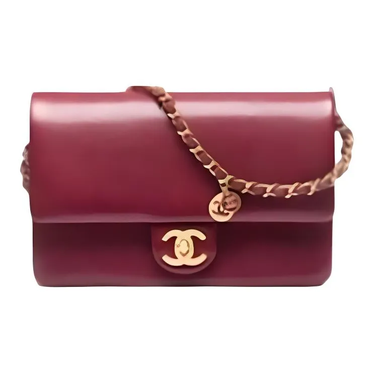 CHANEL Leather Shoulder Bag, Crossbody Bag Trumpets Women's Red