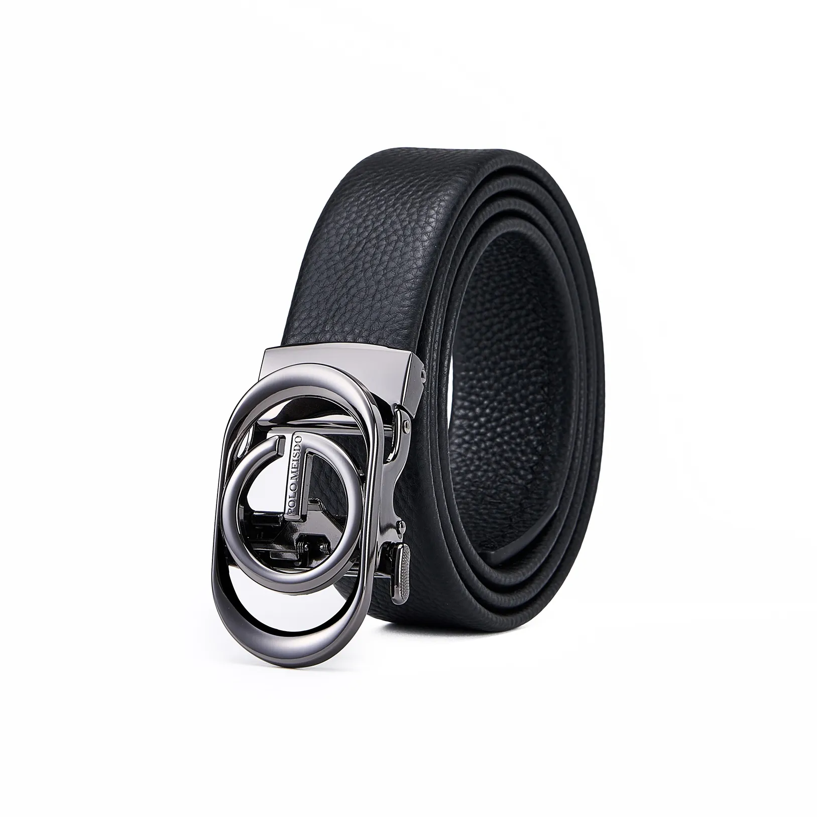 POLOMEISDO Высокое качество Лицевая коровья кожа Ремень С подарками Персонализированная поздравительная карта для парня Мужской 3,5 см