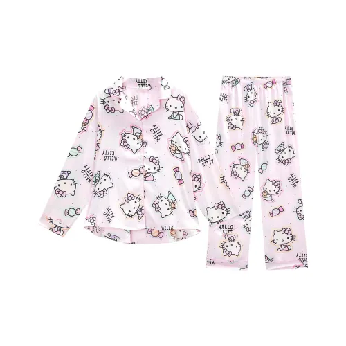 GUKOO Hello Kitty Пастельно-розовый Женские Пижамные комплекты