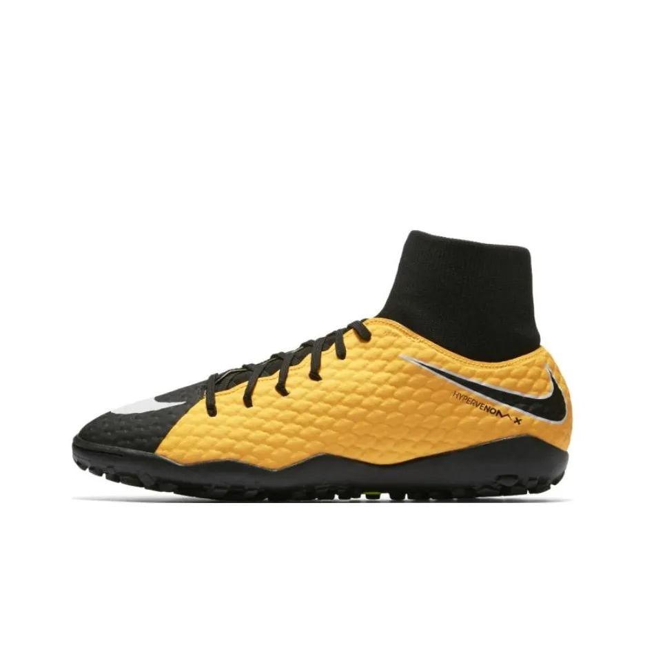 Nike JR HYPERVENOMX PHELON III Soccer Shoes Men High-Top Yellow