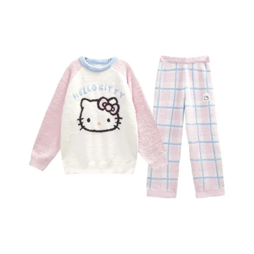 GUKOO Hello Kitty Перламутрово-белый Женские Пижамные комплекты