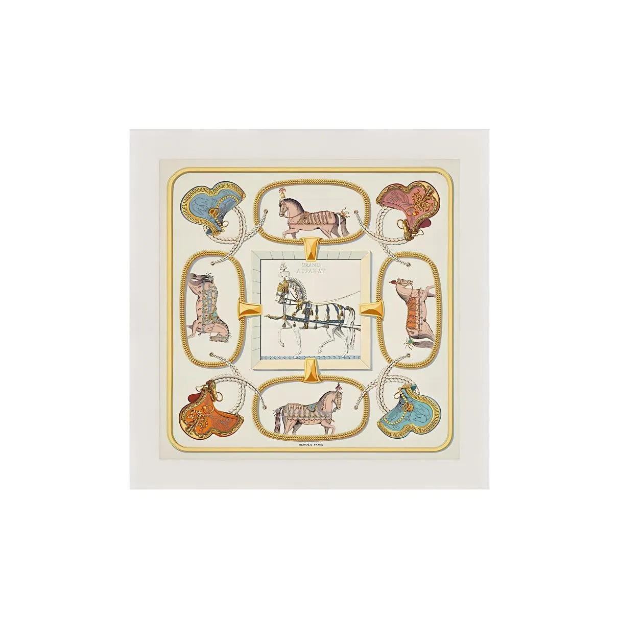 HERMES Silk Scarves Women's Yellow