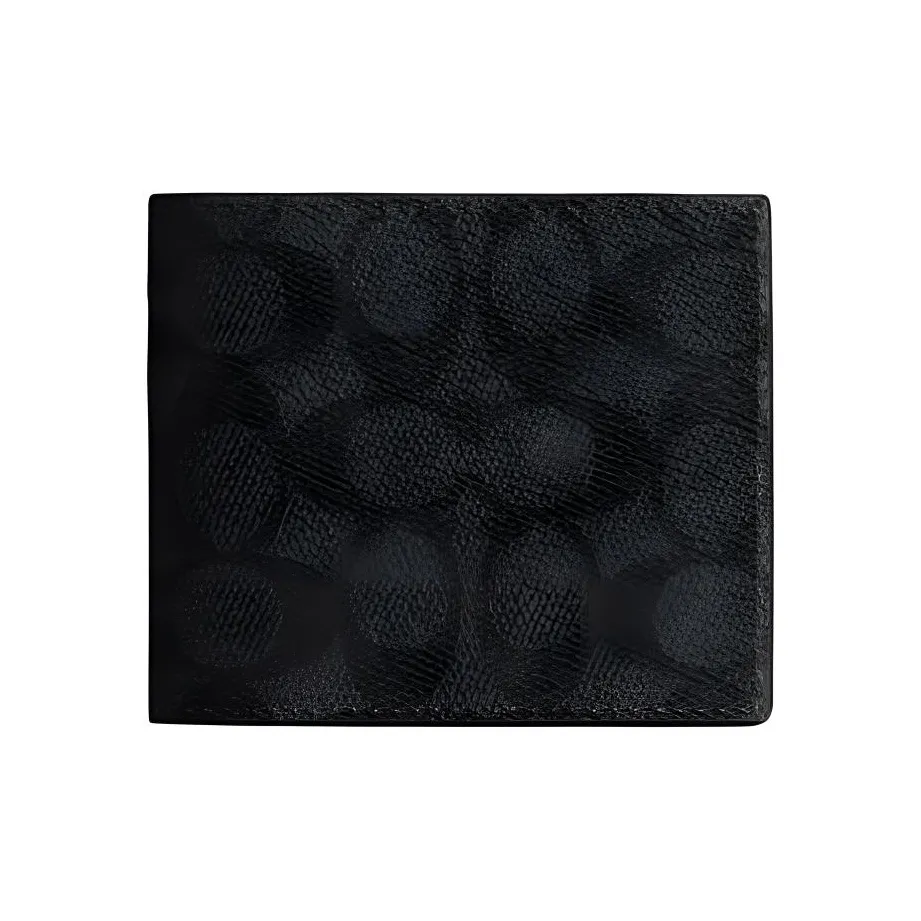 COACH Billfold Wallet Coated Canvas Wallet Trumpets Men's Black