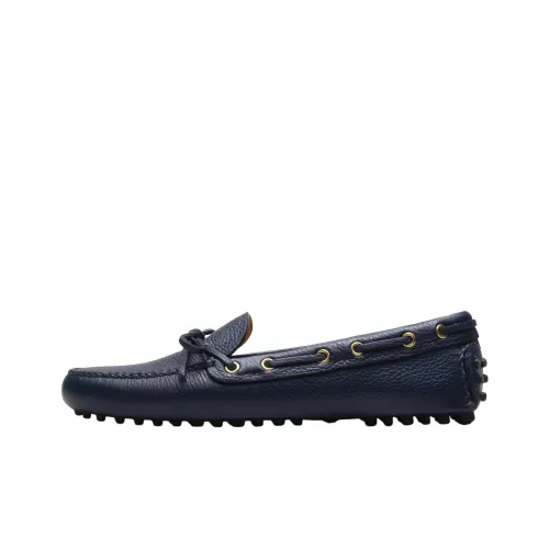 Car Shoe Лоферы на резиновой подошве, морской синий, женские