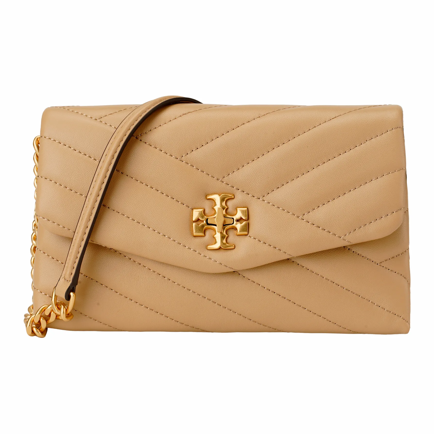 TORY BURCH Lambskin Wallet Women's Beige