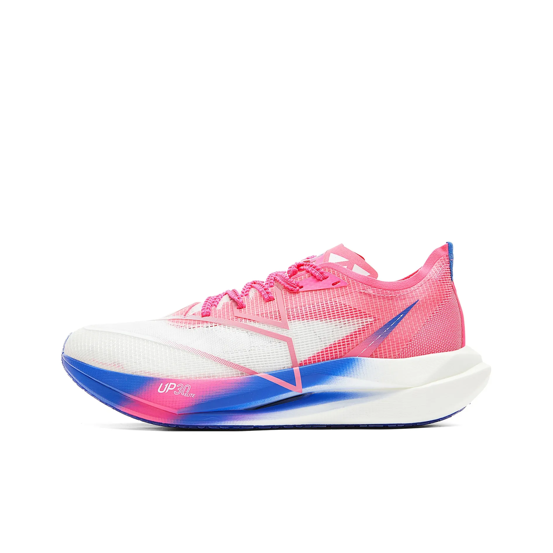 PEAK UP30 3.0 Elite Running Shoes Men's Low Top Glossy Finish Blue Rose Red