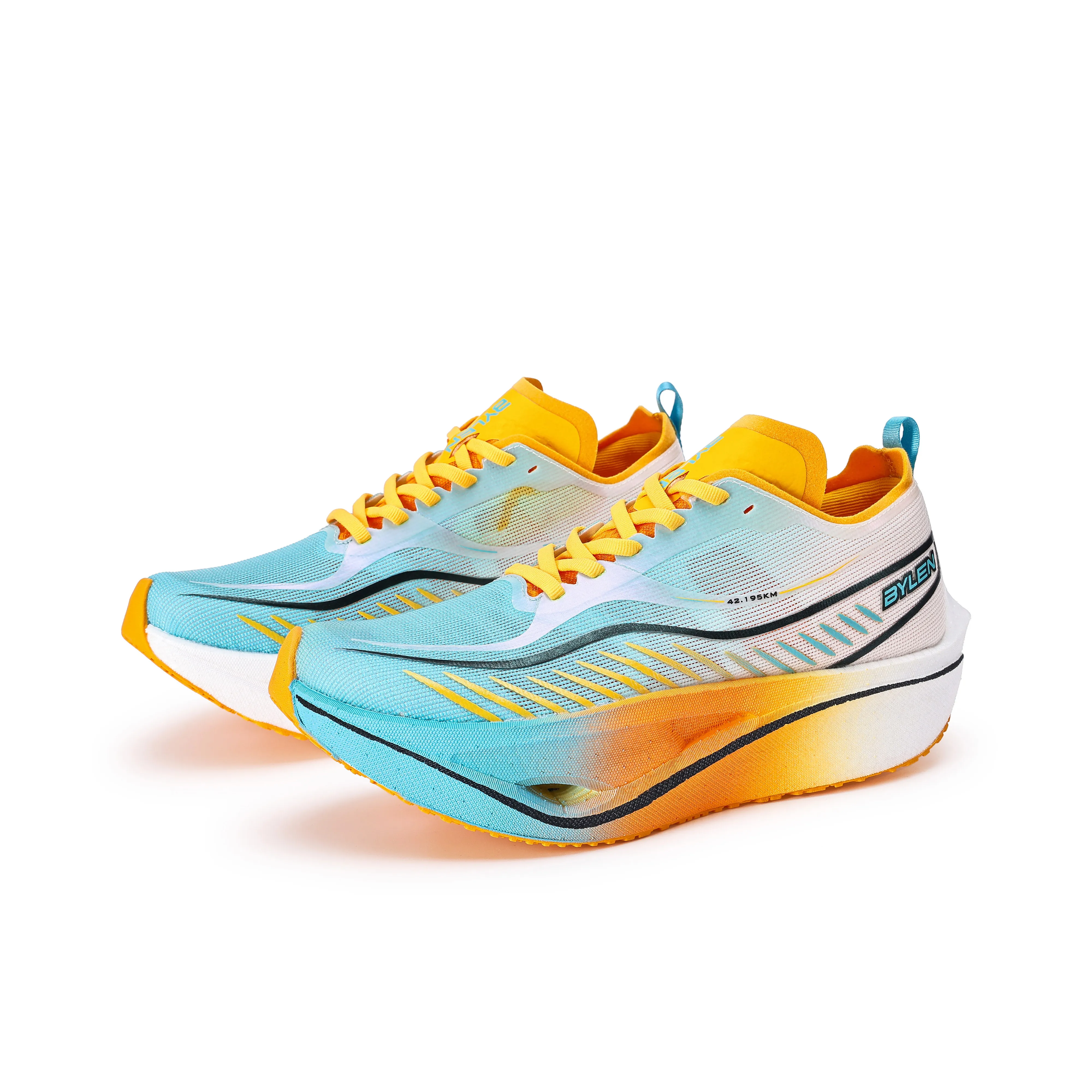 BYLEN Running Shoes Unisex Low Top Orange With Seeds