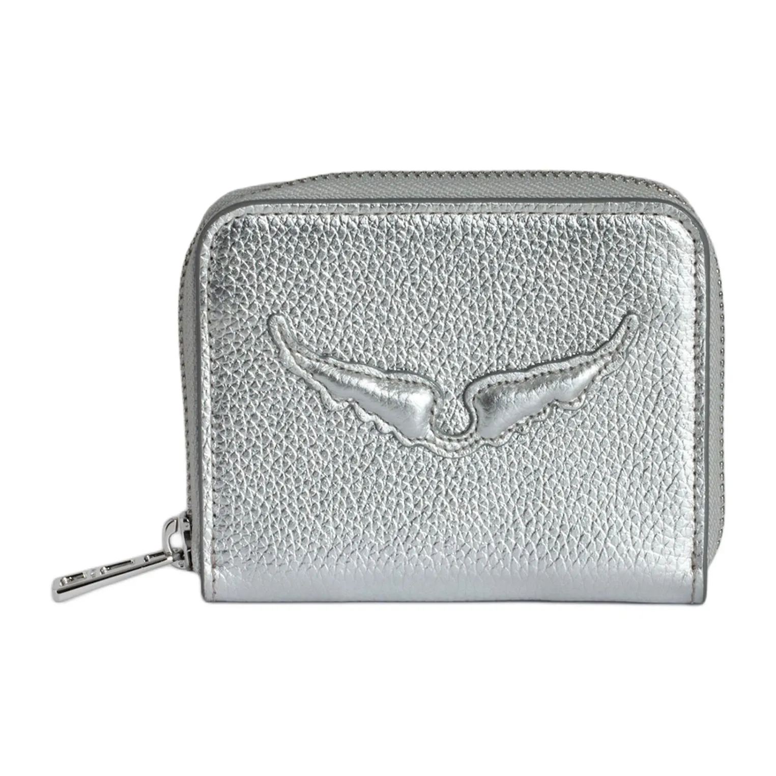 Zadig & Voltaire Calfskin Wallet Women's Silver