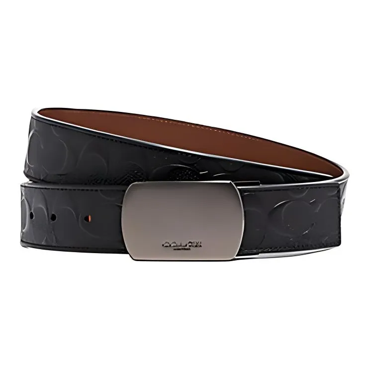 COACH Plaque Buckle Cut To Size Reversible Belt