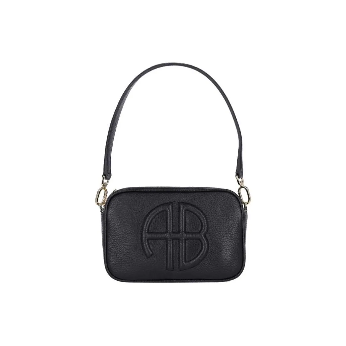 Anine Bing Calfskin Shoulder Bag Women's Black