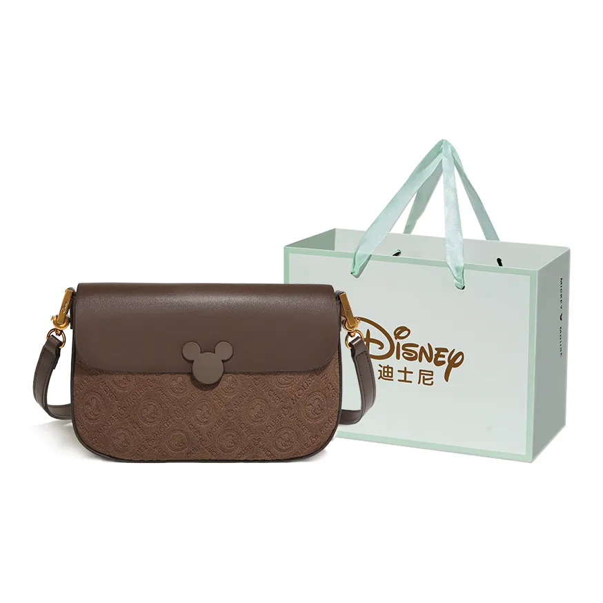 Disney Mickey ПУ (полиуретан) Ткань Сумка через плечо Женская Кофейная