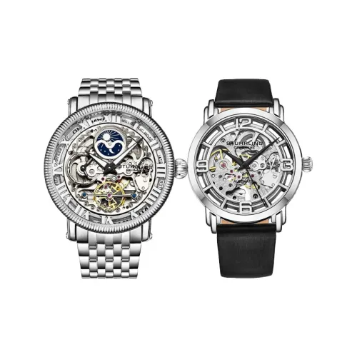 STUHRLING Автоматический Механический Movement Унисекс Часы 48 мм Серебряные