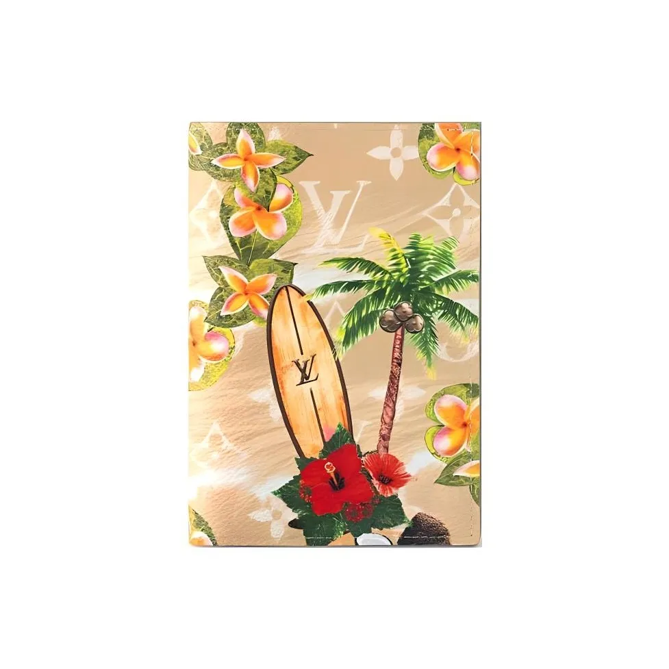 Ciondolo semi-mobile Louis Vuitton in oro giallo e perla coltivata Monogram Surfin' Sand