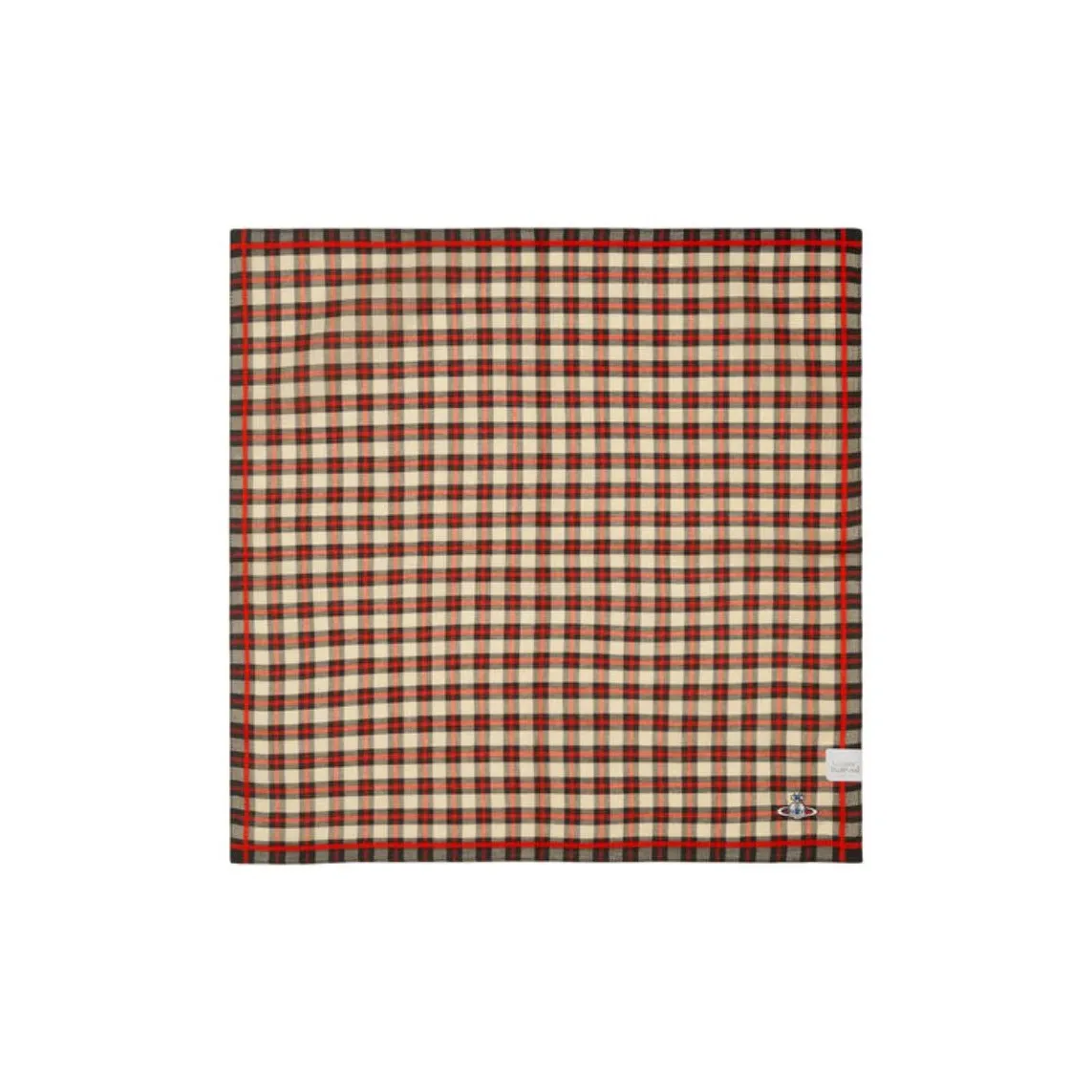 Vivienne Westwood 100% Cotton Silk Scarves Unisex Red