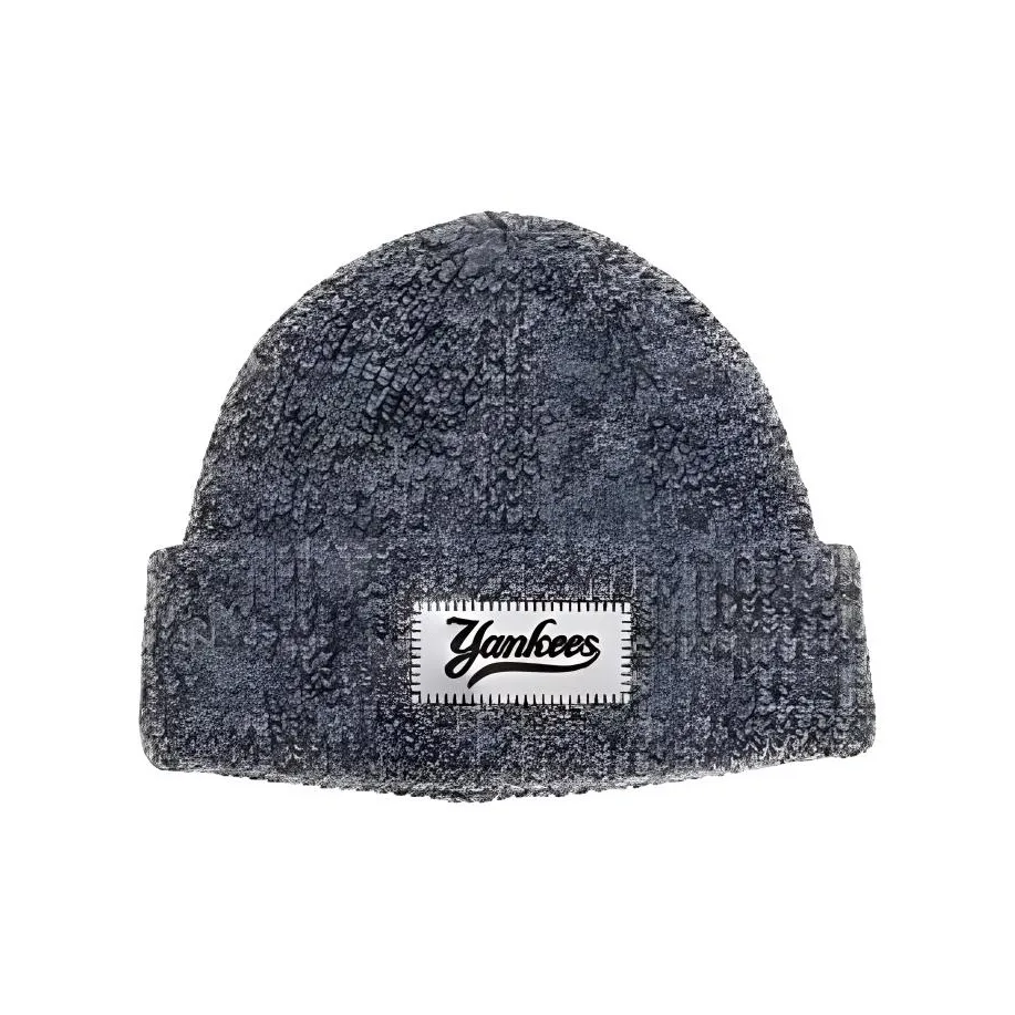 Mlb Base Logo Овечья шерсть Шапки-бини Унисекс Овсяный Угольно-серый Светло-синий