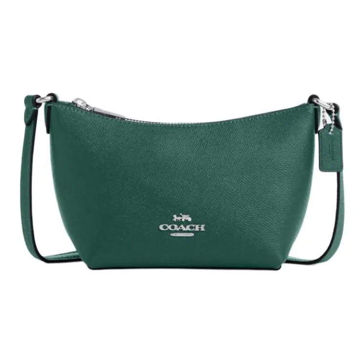 COACH Recycled Leather Crossbody Bag Mini Women's Emerald Green