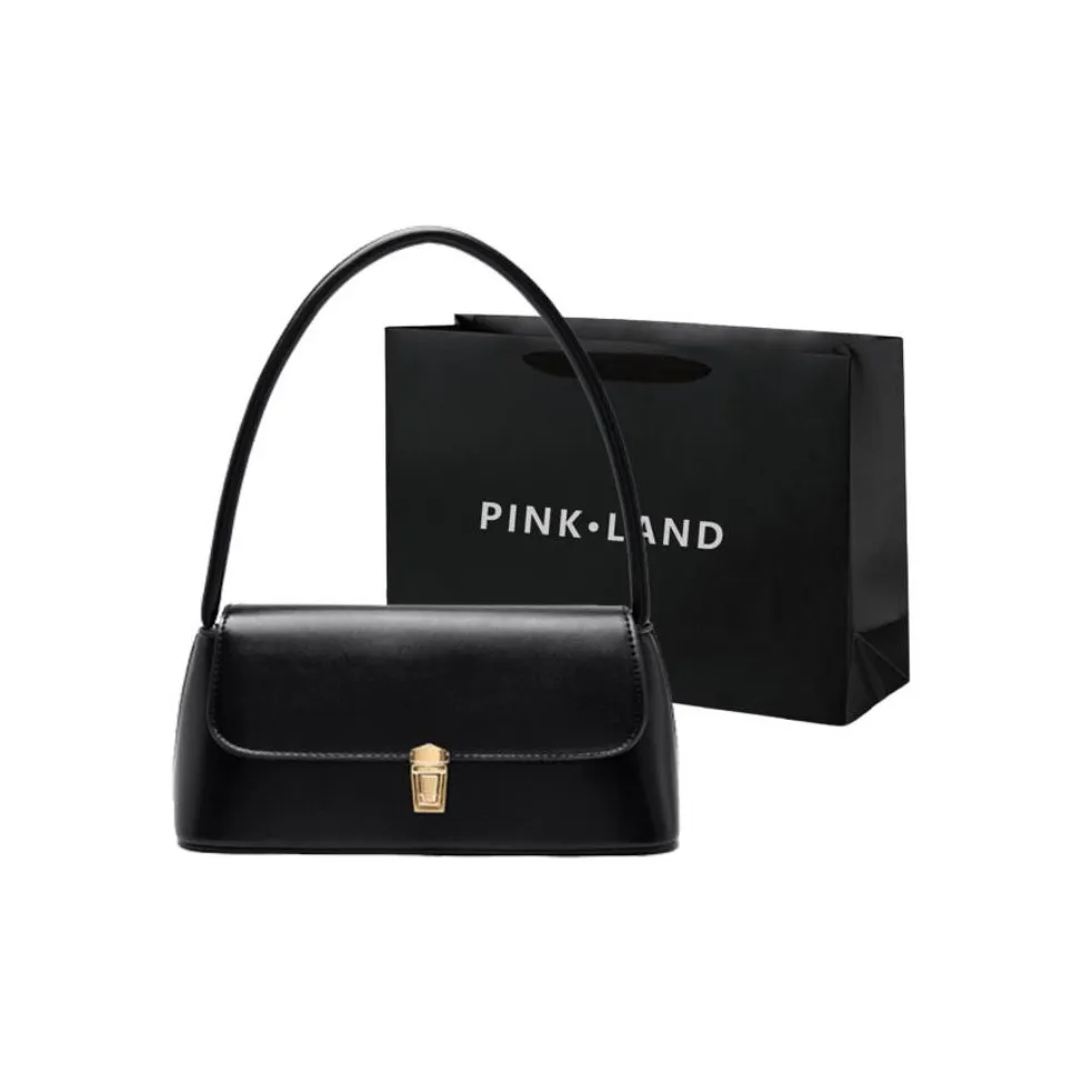 PINK·LAND ПУ (полиуретан) Сумка через плечо Стандартная Женская Бежевая Черная Красная Желтая Коричневая Кофейная Синяя