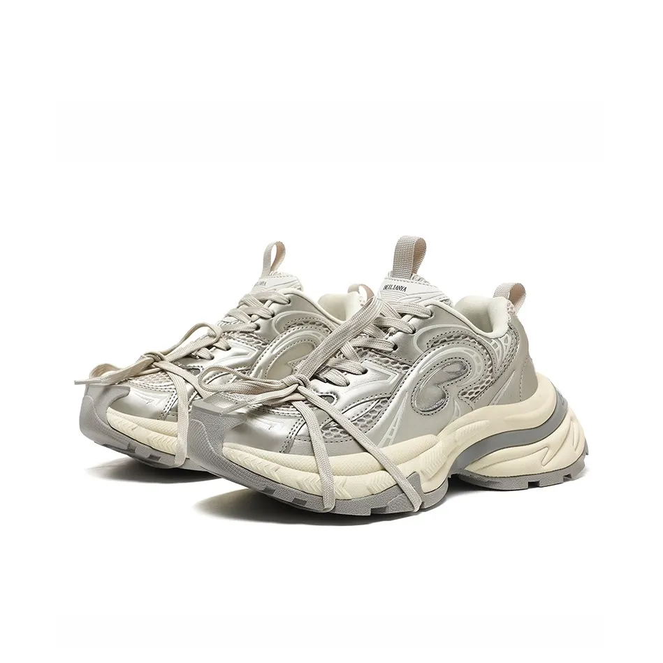 BEILIANYA Chunky Sneakers Unisex Low top Champagne