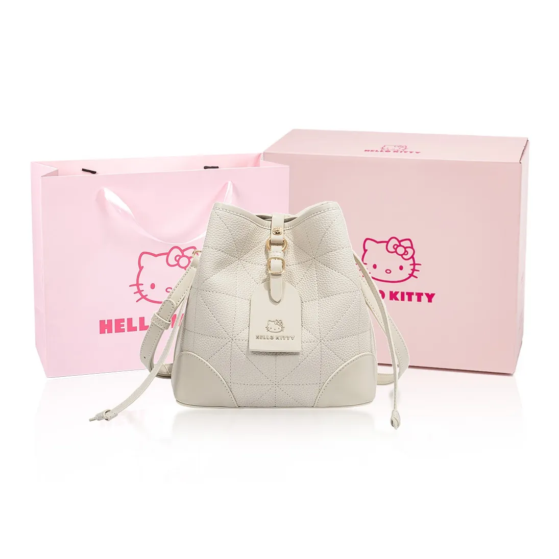 MESUCA Sanrio Hello Kitty Series PU Tote Bag, Bucket Bag, Shoulder Bag Women's Multicolor