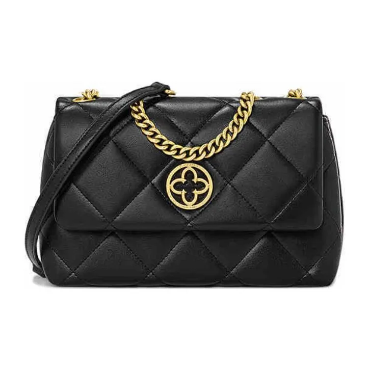 CASSILE Коровья кожа подлинная кожа Сумка через плечо Маленькая квадратная сумка Сумка на плечо Средний Женский Черный