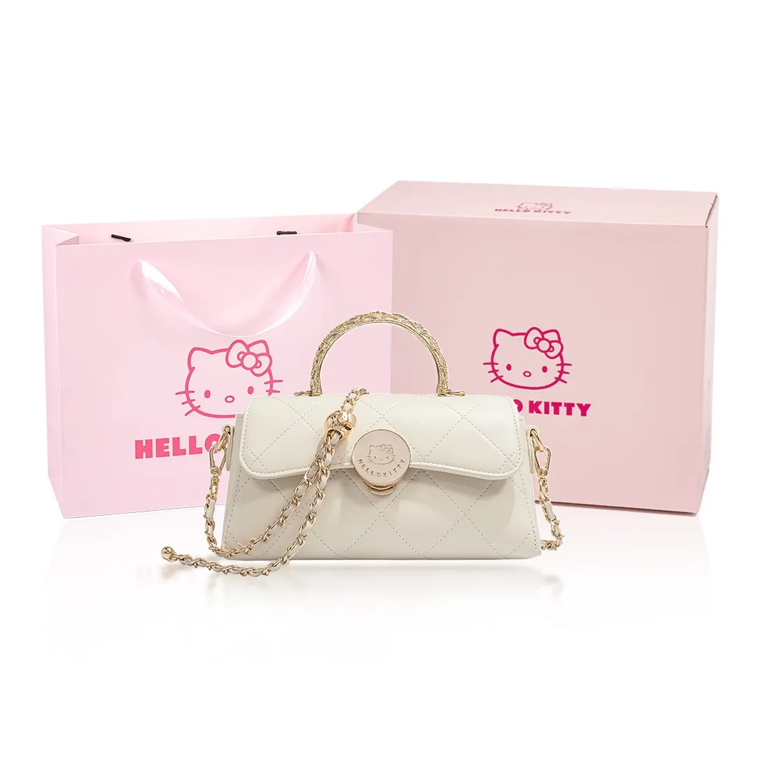 MESUCA Sanrio Collaboration Kitty Series PU Crossbody Handbag Women's Multicolor