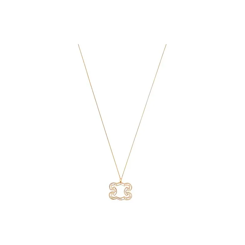 CELINE Triomphe Frame Sparkle Necklace
