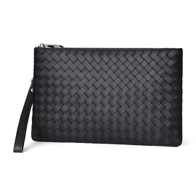 SEPTWOLVES Сумка-конверт из натуральной коровьей кожи ручная работа стандартная унисекс черная