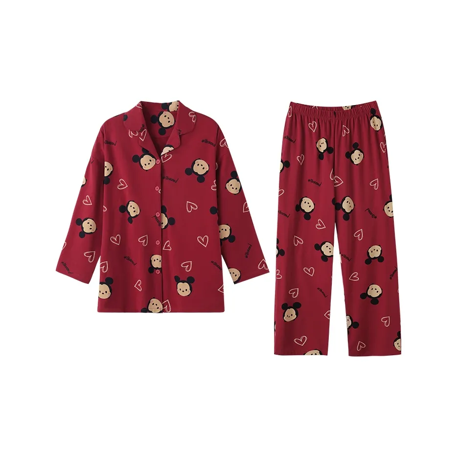 JINGYUN x Disney Disney Co op Series Pajama Set Women's Red