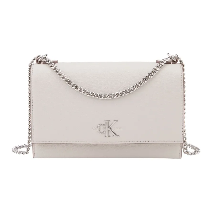 CALVIN KLEIN Искусственная кожа Сумка через плечо Средняя Женская Бежевая Абрикосовая