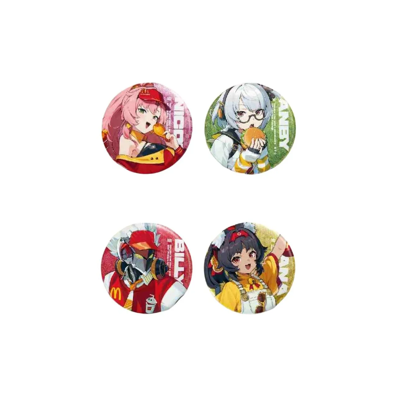 McDonald's x Zero in The Extreme Glittering Серебряный Значок Значки