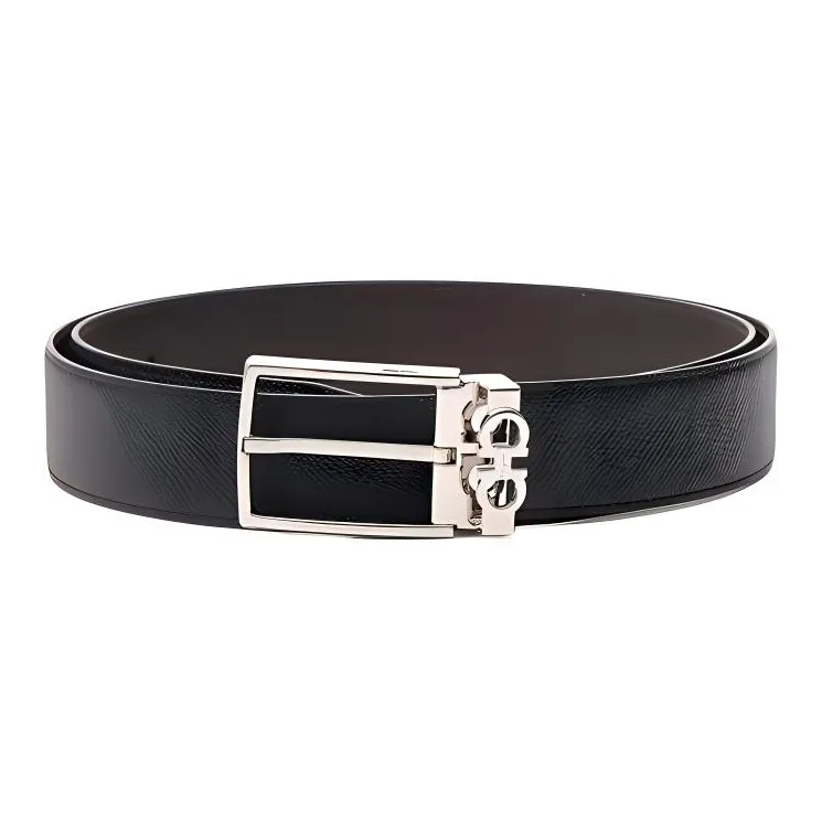 Ferragamo Ремни из коровьей кожи Мужской Черный 3,5 см