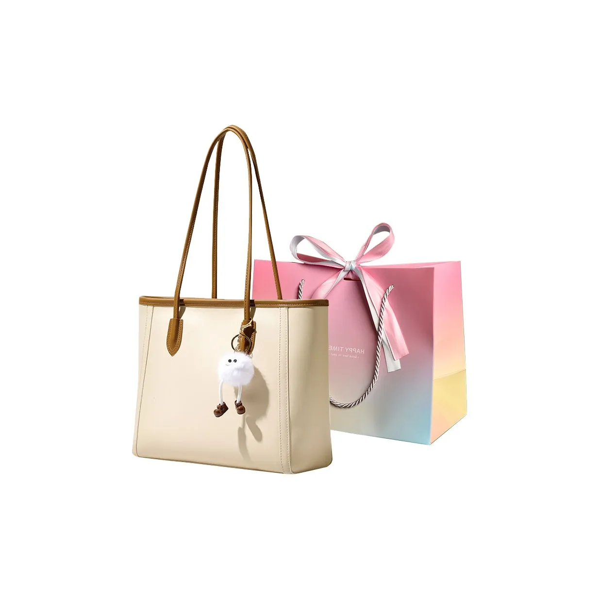 Aini Rabbit ПУ (полиуретан) Тоут Сумка Сумка для покупок Сумка на плечо Стандартная Женская Многоцветная