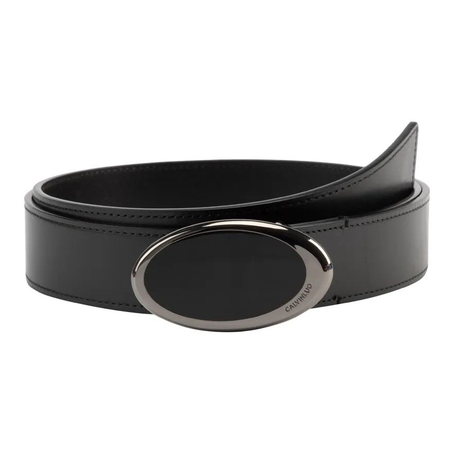 CALVIN KLEIN Cow Leather Belts Men's Space Black 3.4cm