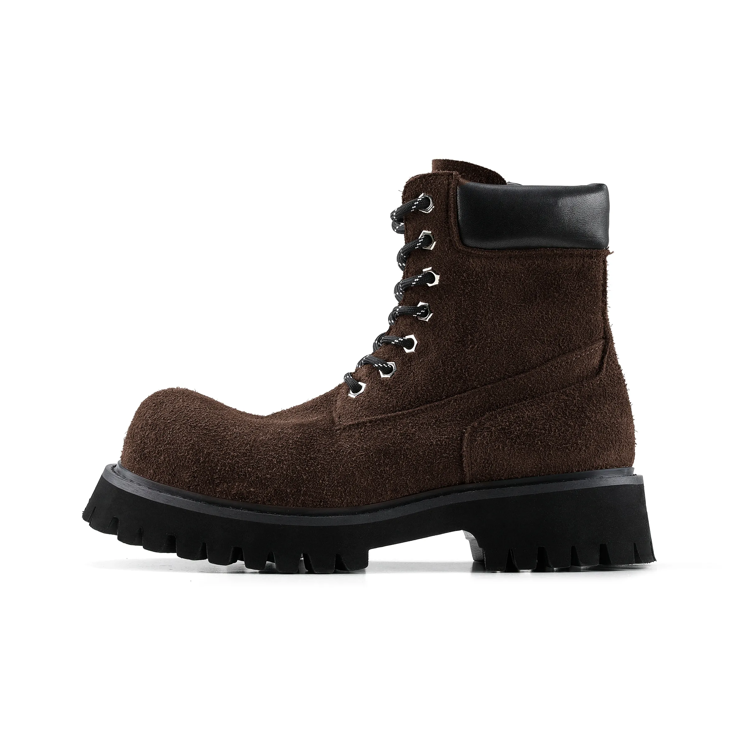 HANQIAORIJI Heavy industry series Короткий Мартин Boot Мужской Темно-коричневый