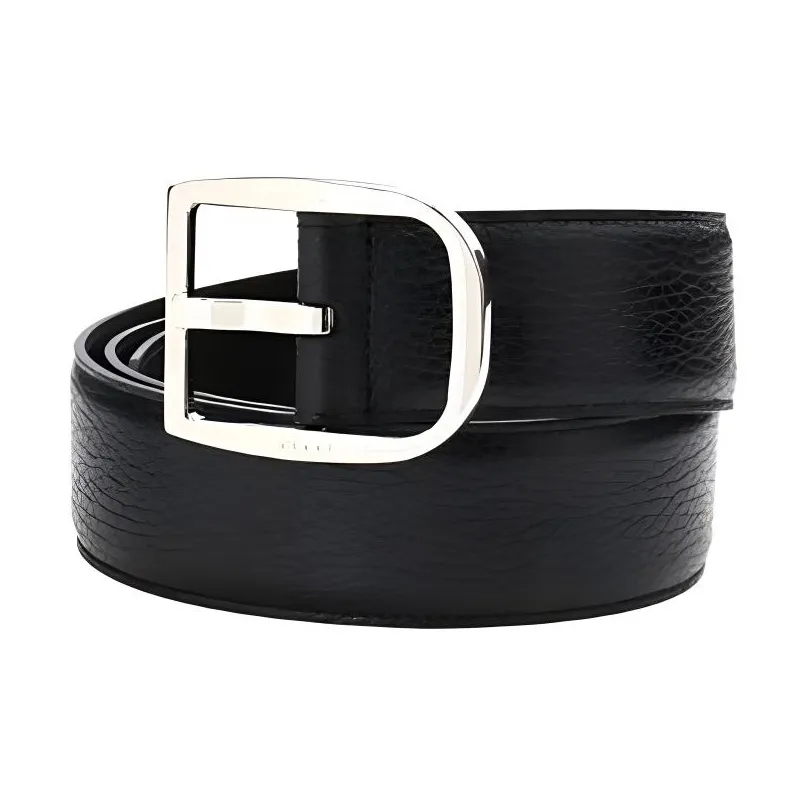 GUCCI Телячья кожа Кожаные ремни Мужской Черный Ширина 4CM