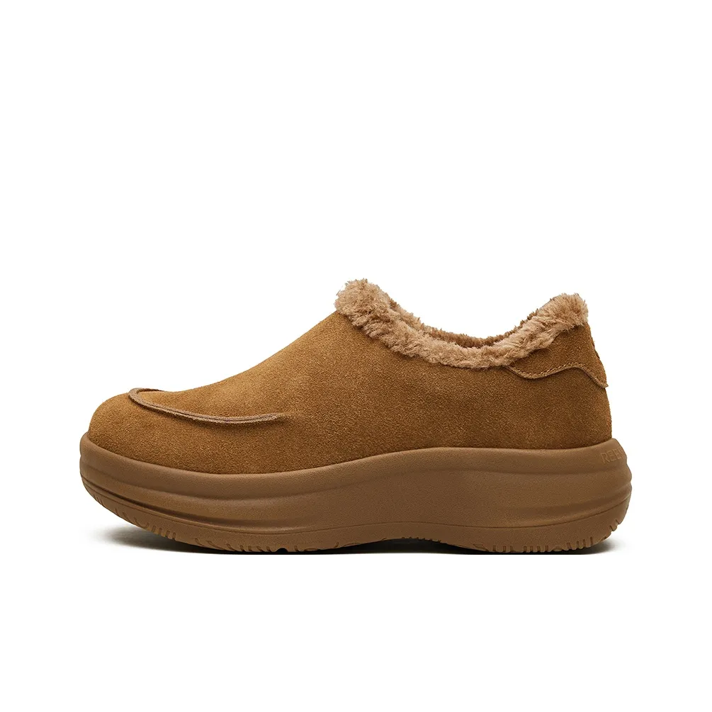 REEMUSTERED Термический Устойчивый к истиранию Зимние ботинки для ног с низким верхом Женские Коричневый