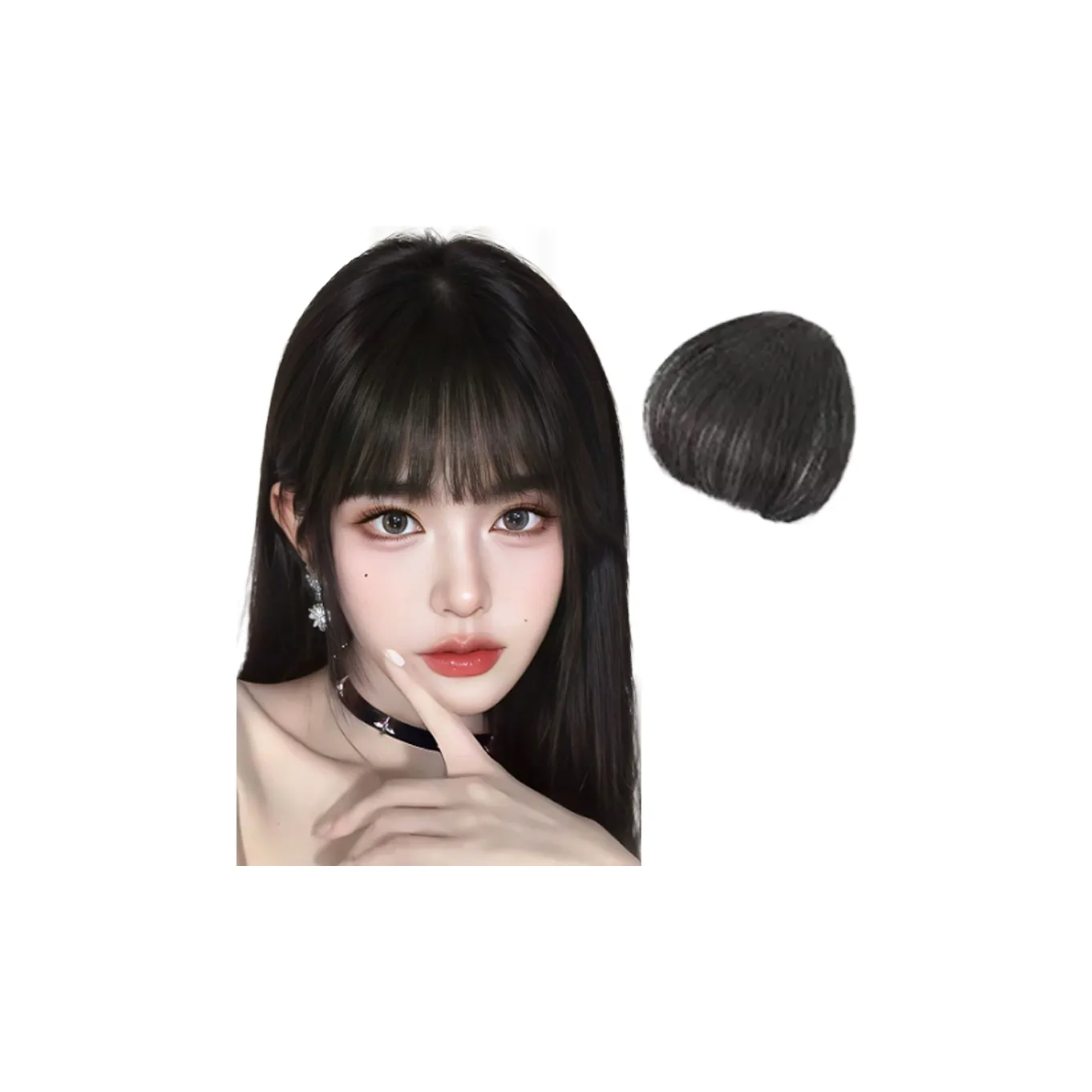 MUYAN Bangs Перукы Естественный Светло-Коричневый Светло-Коричневый Короткие Прямые Волосы