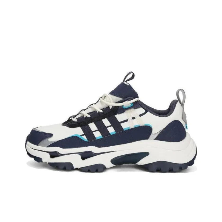 Adidas Anti Slip Wear Resistant Low Top Chunky Sneakers Men's White Blue
