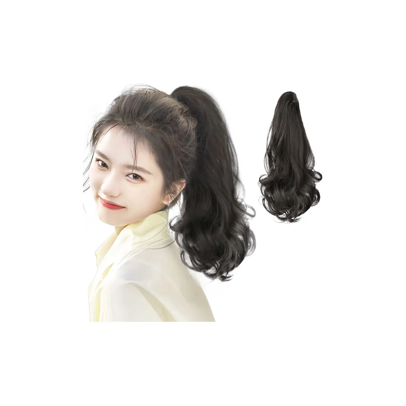 MUYAN Высокая парик с хвостом Заколка-краб Женская Коричневый Черный Мокко Темно-коричневый