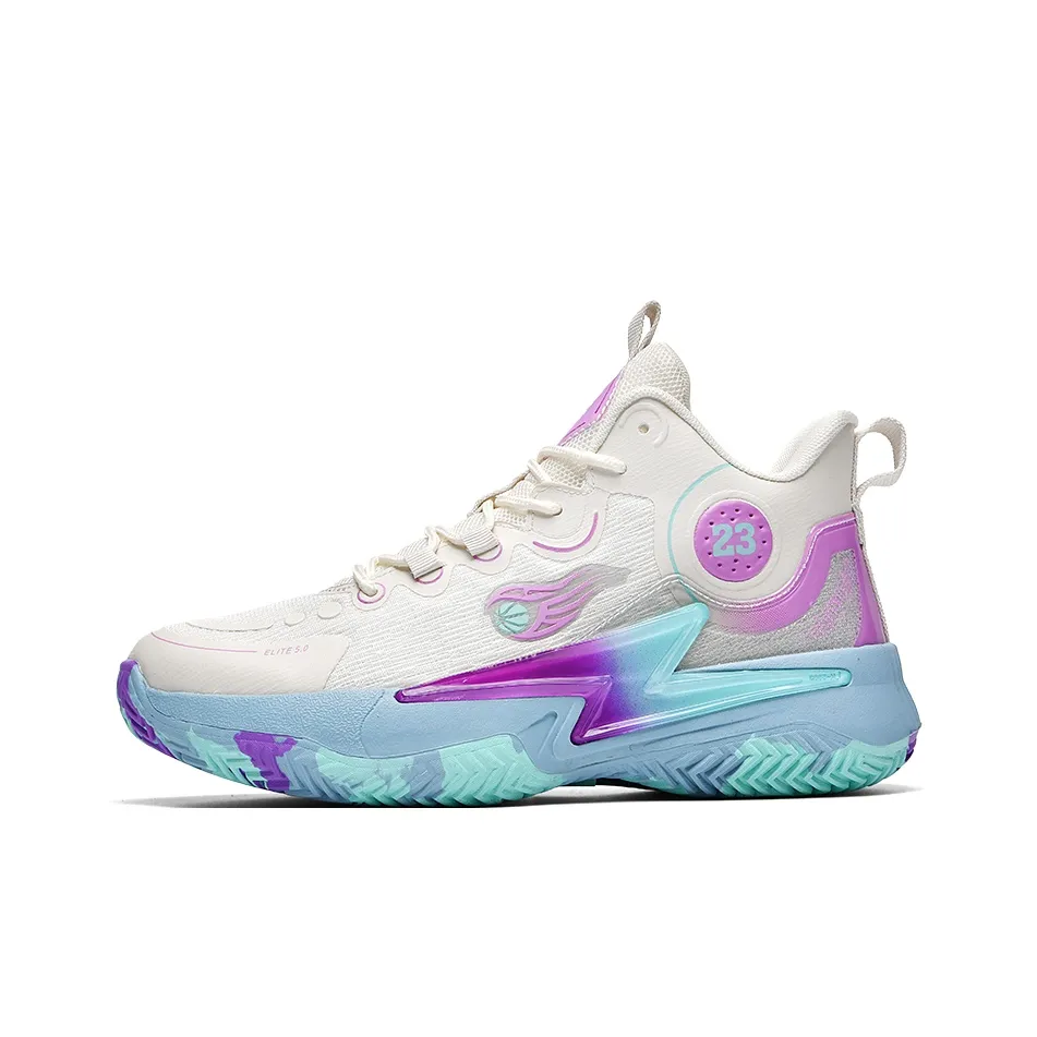 BIANSULONG Амортизация и устойчивость к истиранию покрытие Высокие баскетбольные кроссовки унисекс Бежевые