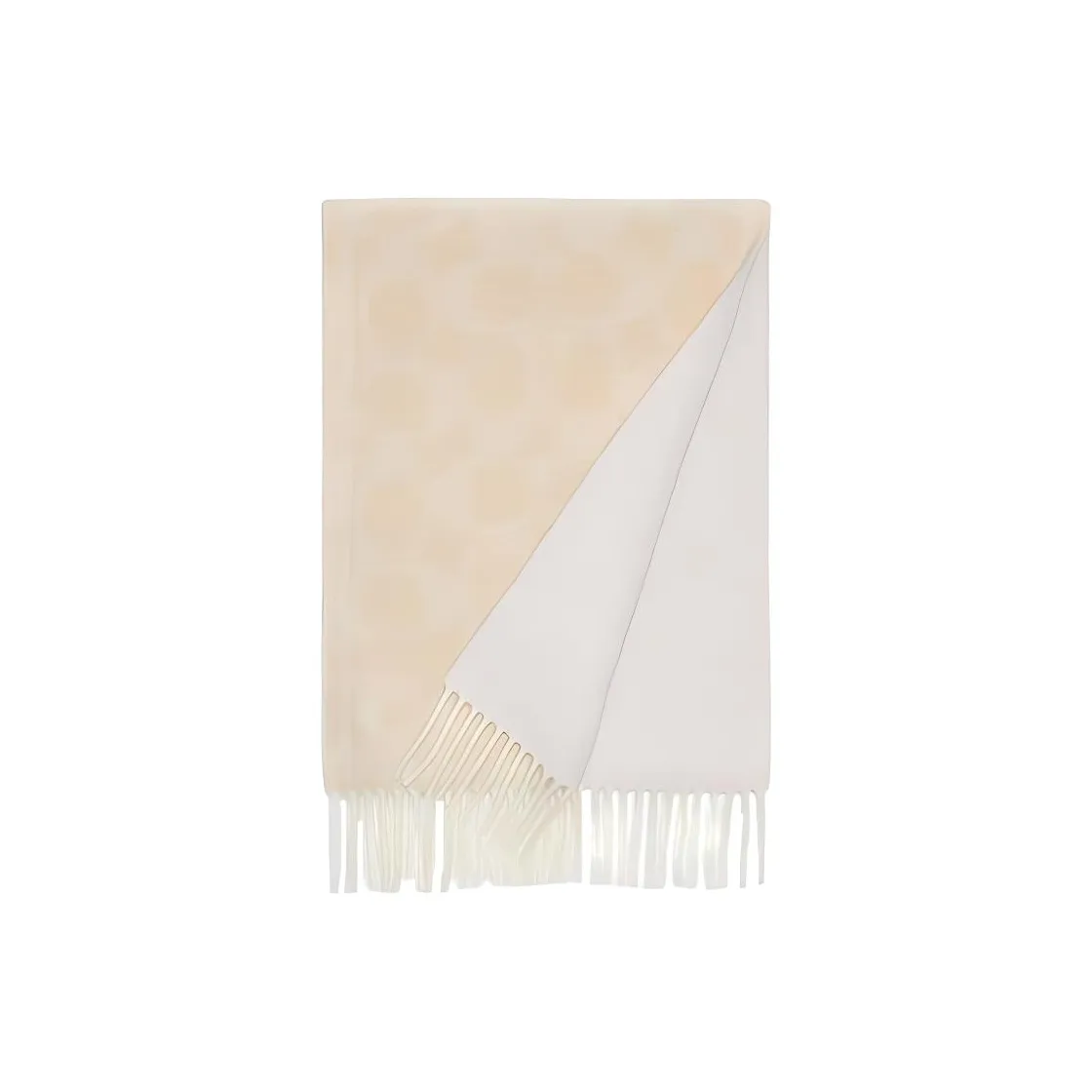 COACH Кашемир Вязаные Шарфы Унисекс Двойная Сторона Светлый Верблюжий Бежевый