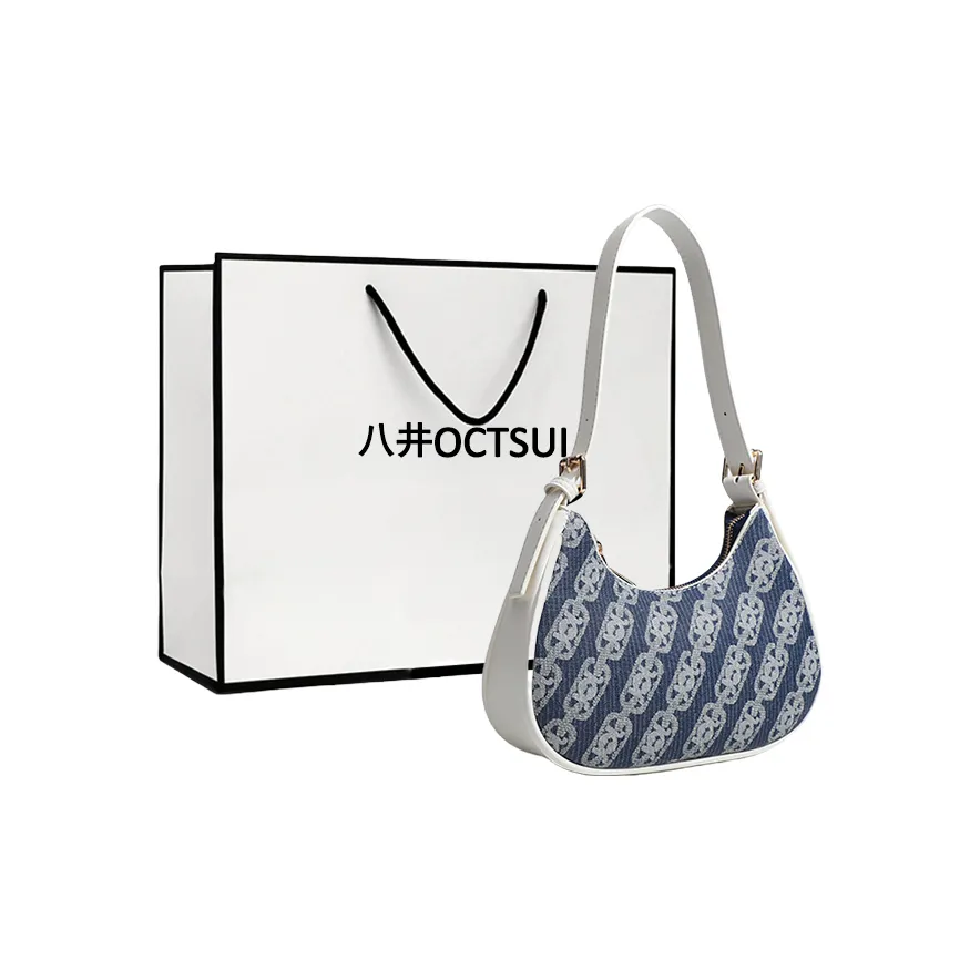 OCTSUI Сумка через плечо из синтетической кожи среднего размера женская синяя