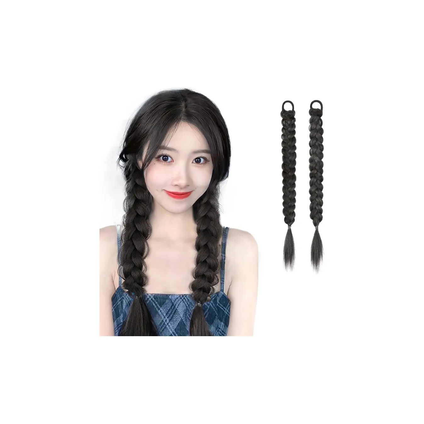 MUYAN Резинка для волос с двумя хвостиками Женская Коричневый Черный Светло-коричневый Темно-коричневый