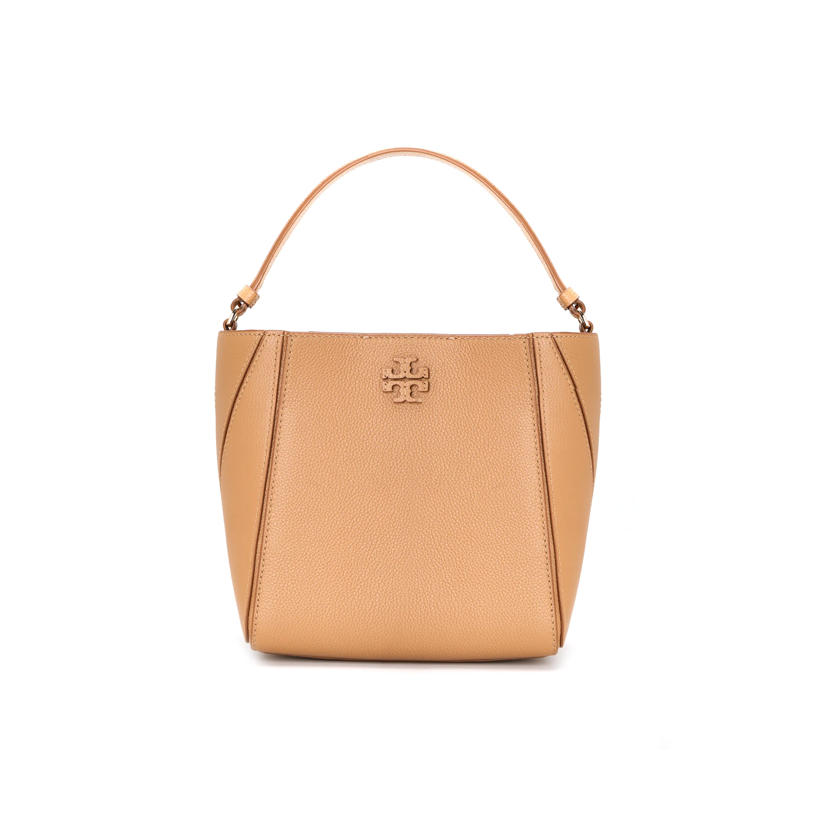 TORY BURCH McGraw Личиевая кожа Сумка-ведро Сумка через плечо Сумка Маленькая Женская Тирамису