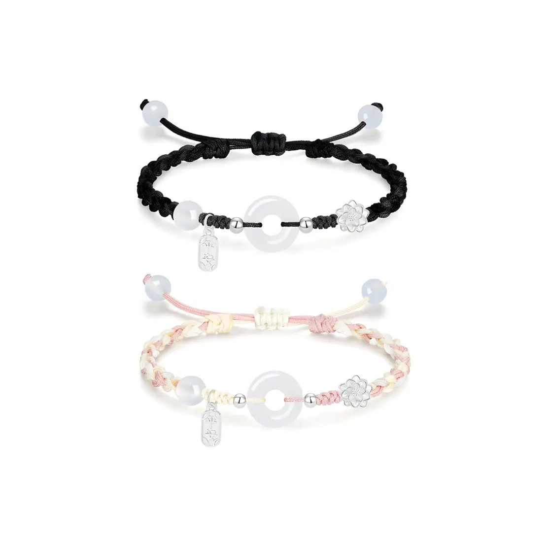 COPI S999 Pure Silver Fabric Rope Bracelets Unisex